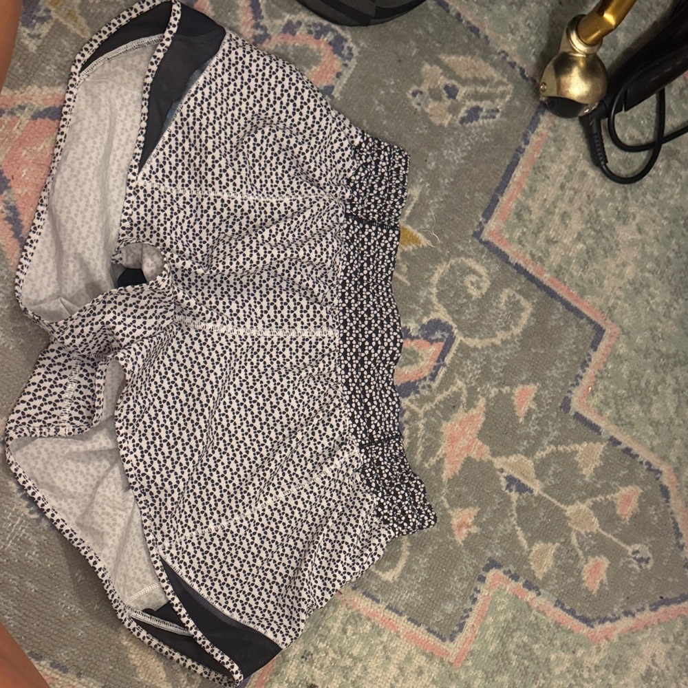 lululemon athletica Black and White Athletic Shorts